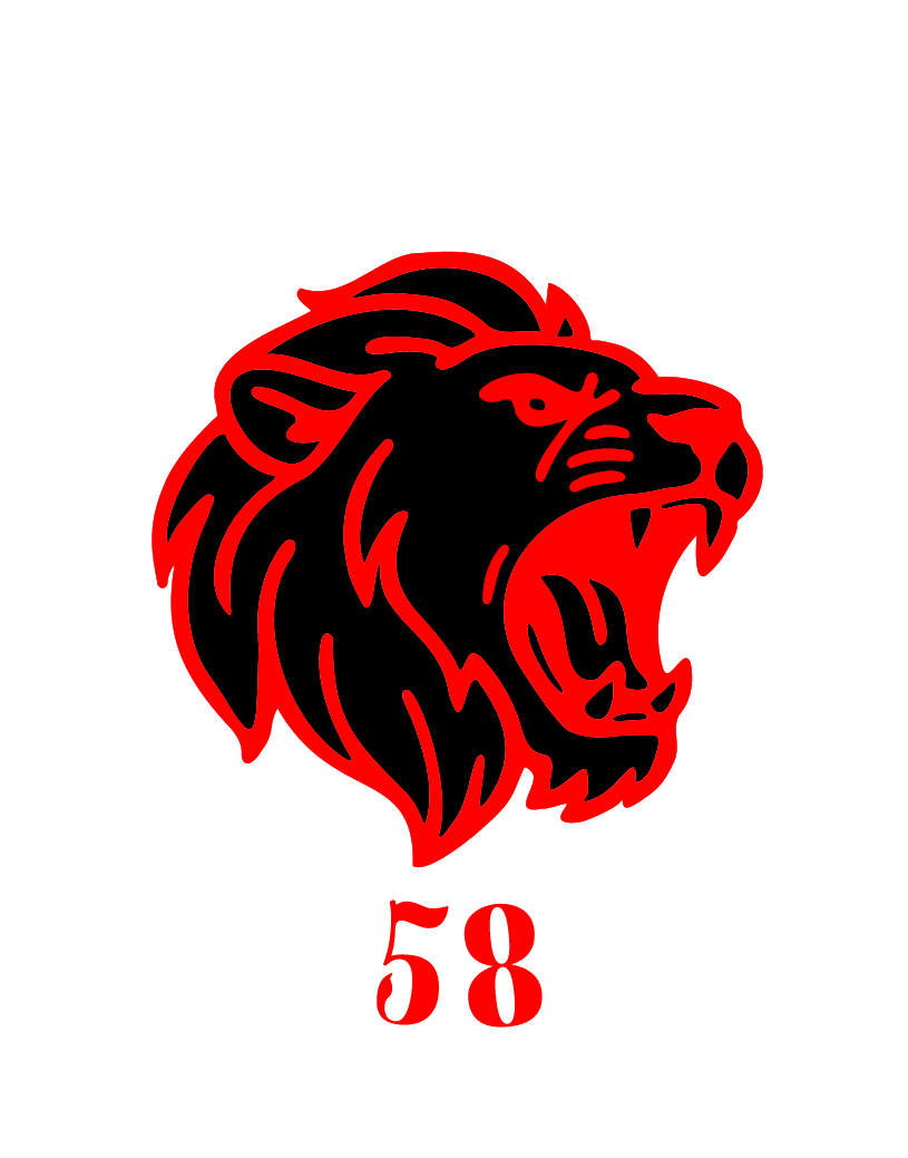 Logo tête de lion rouge-noir du restaurant Le Kim’s 58 à La Celle-sur-Loire